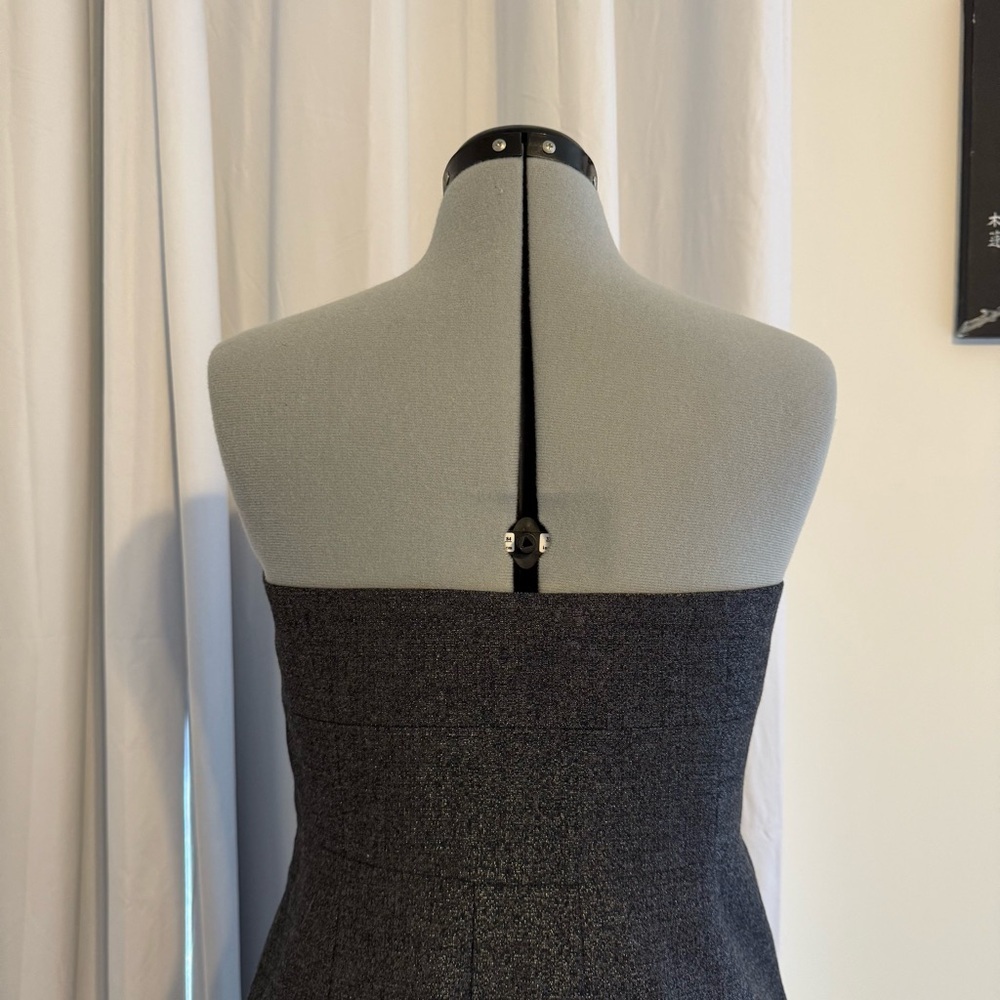 Theory Mica Conie Strapless Shimmer Wool Blend Cocktail Dress Women’s 12 - Picture 6 of 11